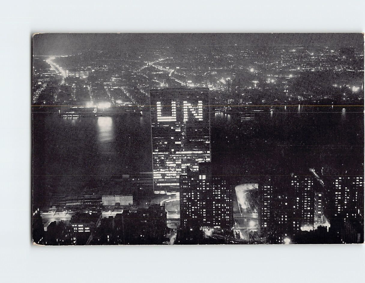 Postcard United Nations Headquarters on United Nations Day New York USA