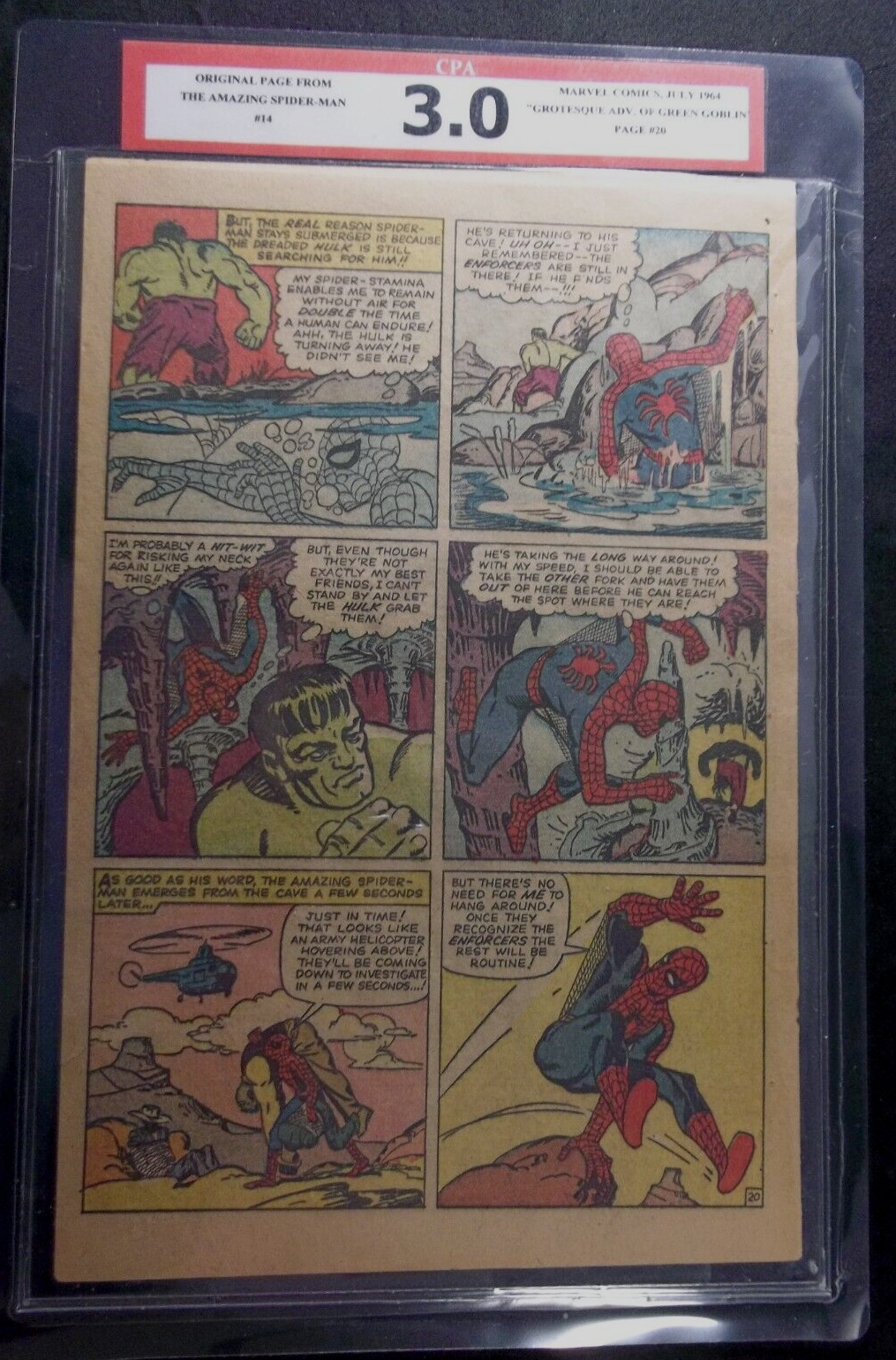 Amazing Spider-man #14 CPA 3.0 SINGLE PAGE #20 1st app. The Green Goblin