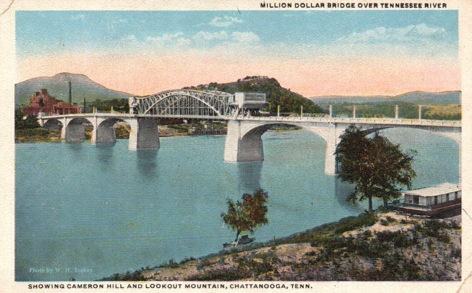 Postcard TN Chattanooga Million Dollar Bridge Cameron Hill Vintage PC H137