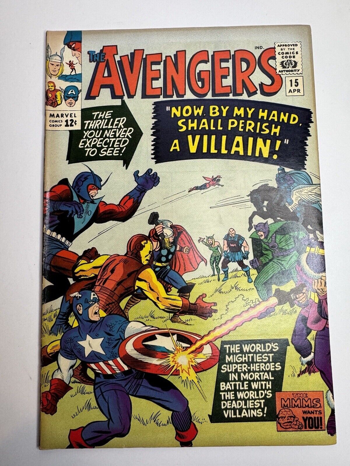 Avengers 15 1965 Death Of Baron Zemo Stan Lee Kirby Silver Age Gemini Shipped