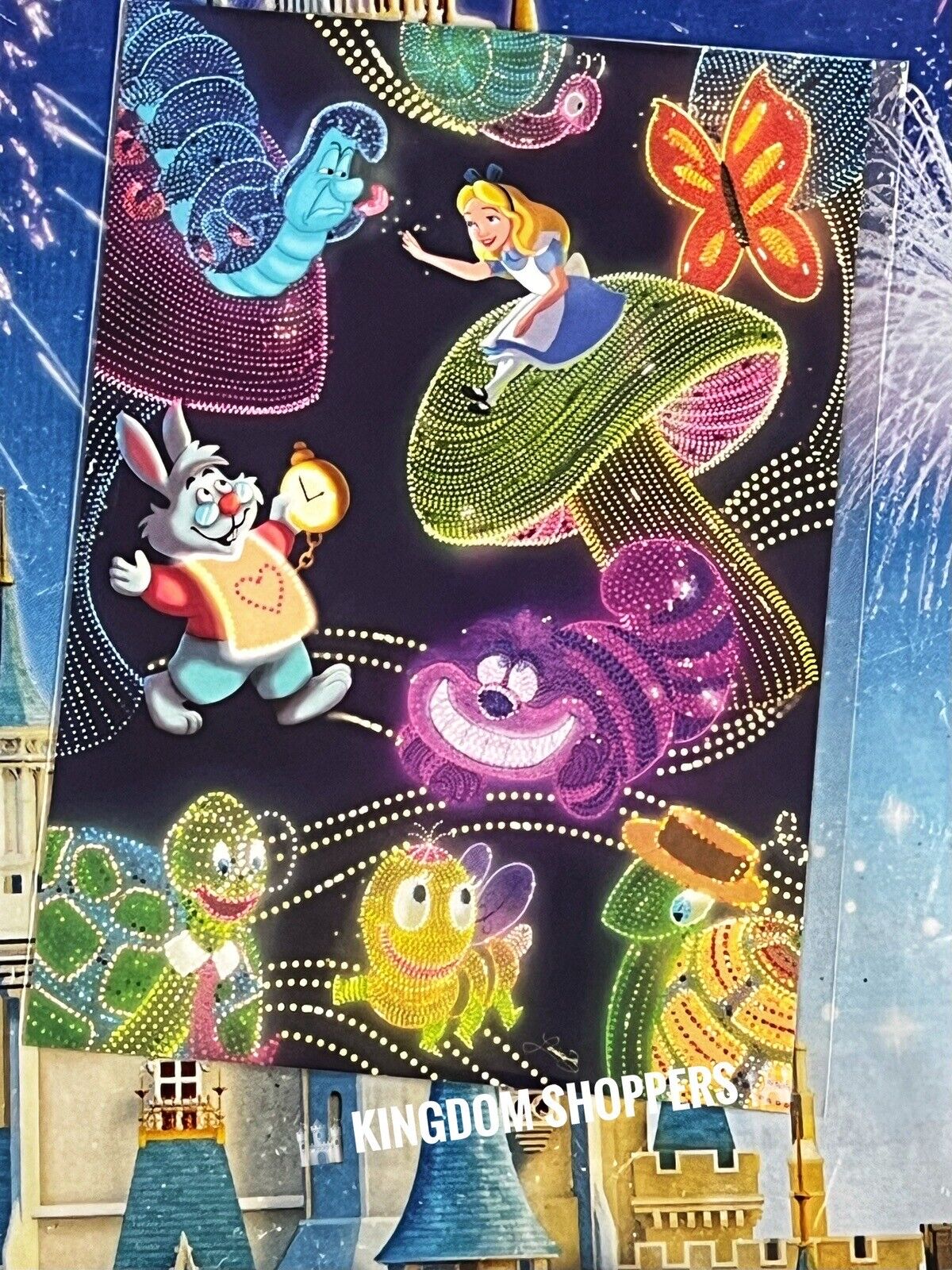 2024 Disney WonderGround Larissa Marantz Alice In Wonderland Light 5x7” Postcard