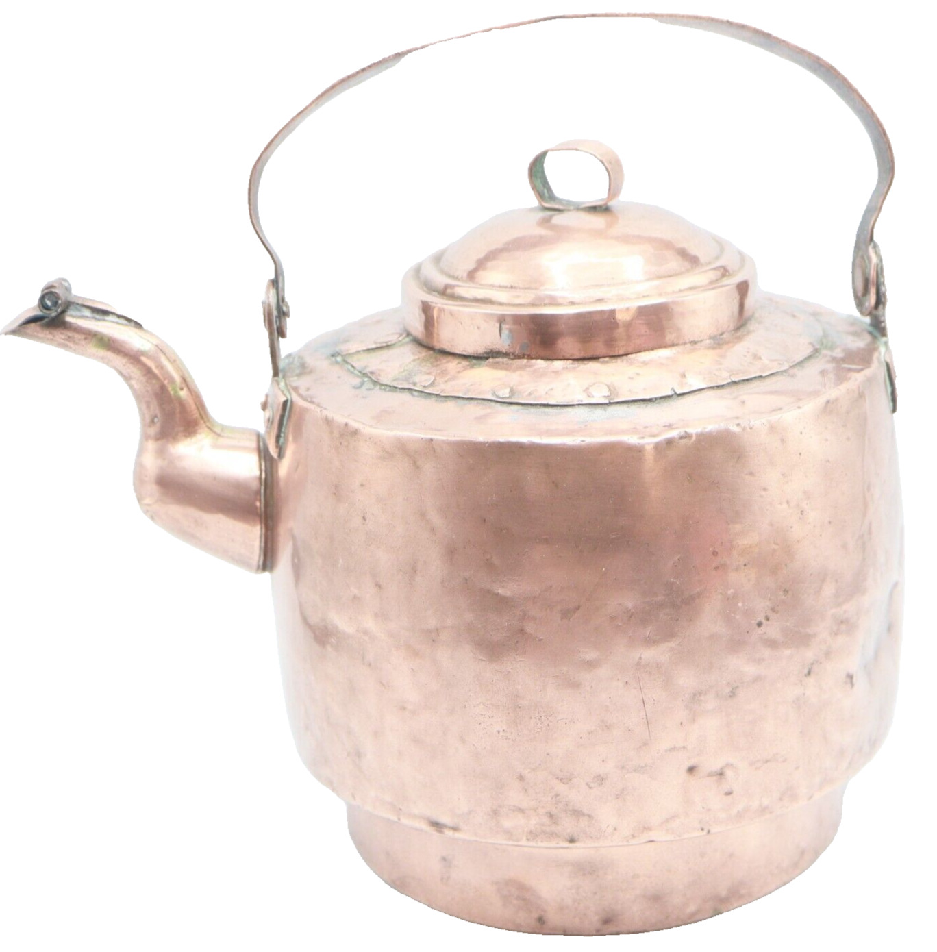 Copper Tea Kettle Antique 1700\'s Primitive