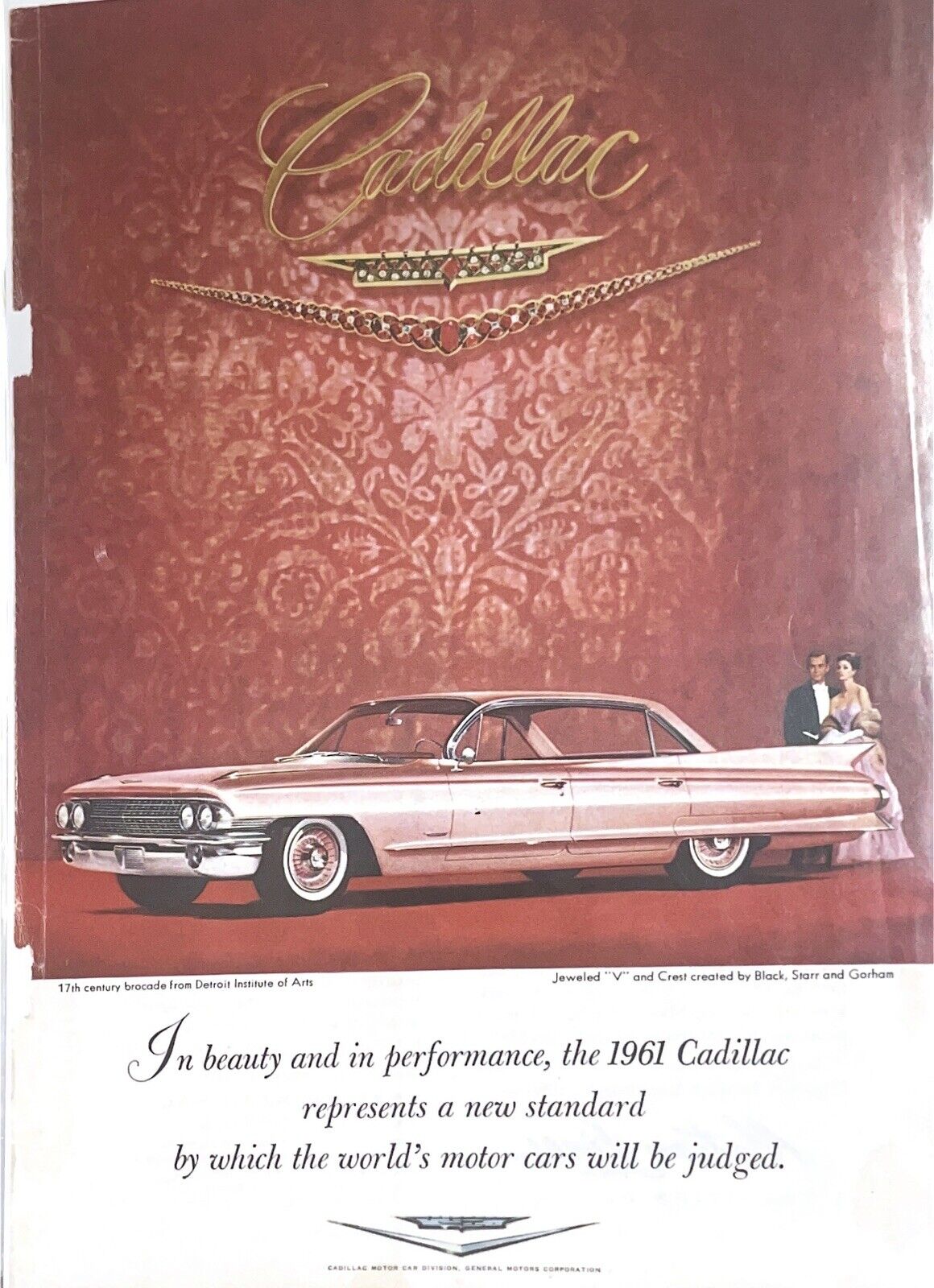 1961 Cadillac: In Beauty and In Performance Vintage Print Ad