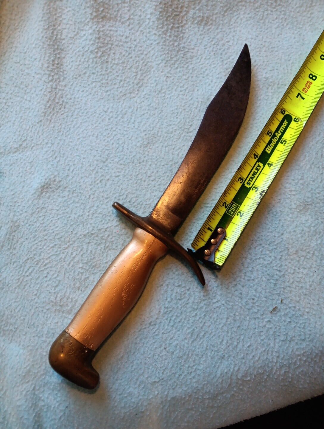 Vintage Trench Art Unbranded Handmade Carbon Steel Bowie