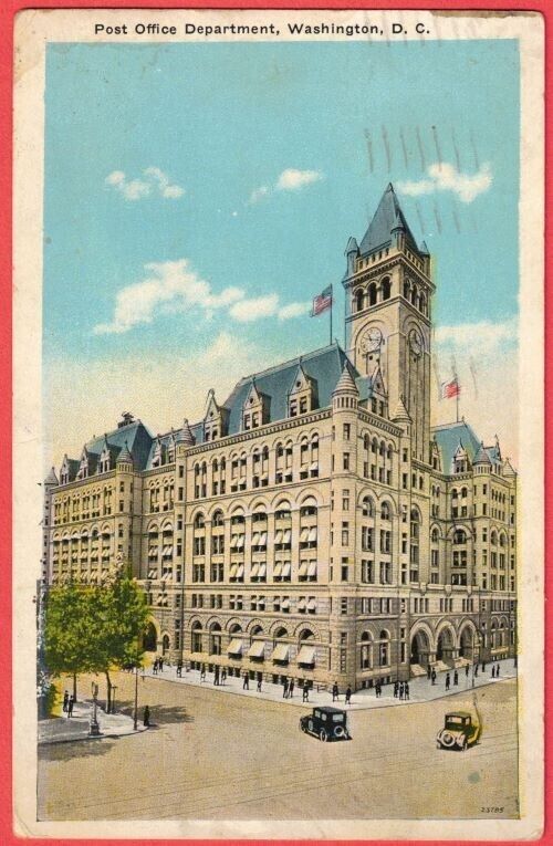 Vintage Postcard Post Office Department Building, Washington, D.C.
