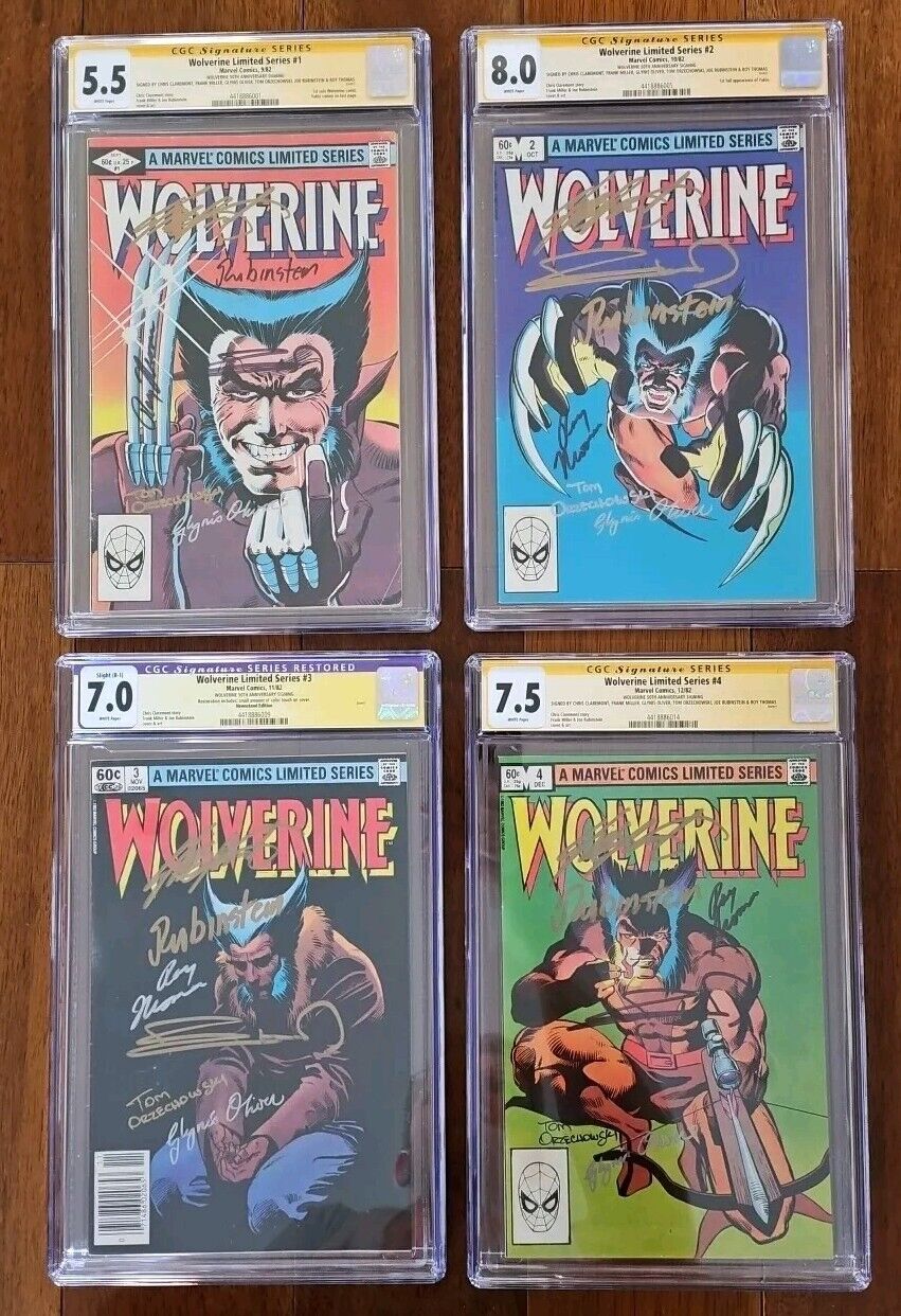 🚨 Wolverine 1-4 CGC 6x Signed Complete Set 🚨