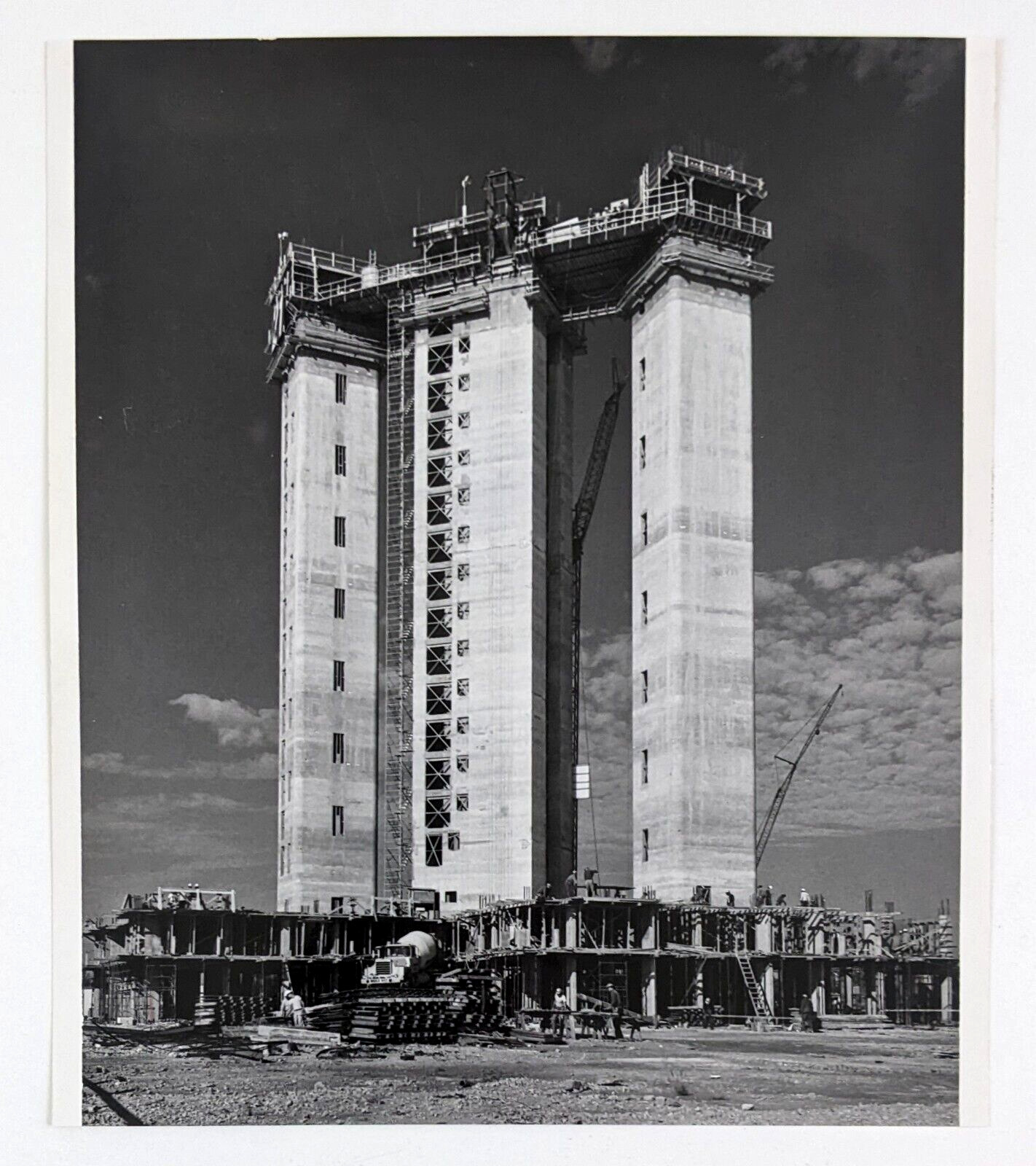 1969 Miami FL Century 21 Apartment Condo Building Construction Vintage Photo