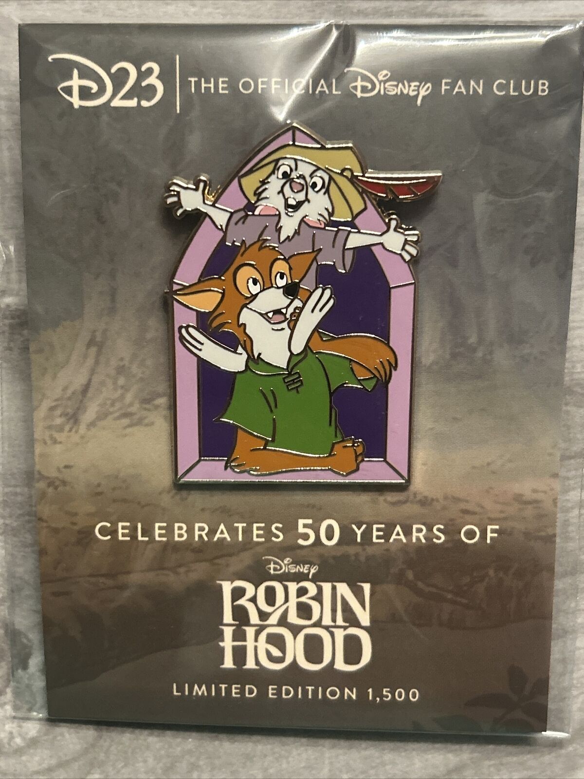 Disney D23 Exclusive Robin Hood 50th Anniversary Pin Limited Edition 1500 - NEW
