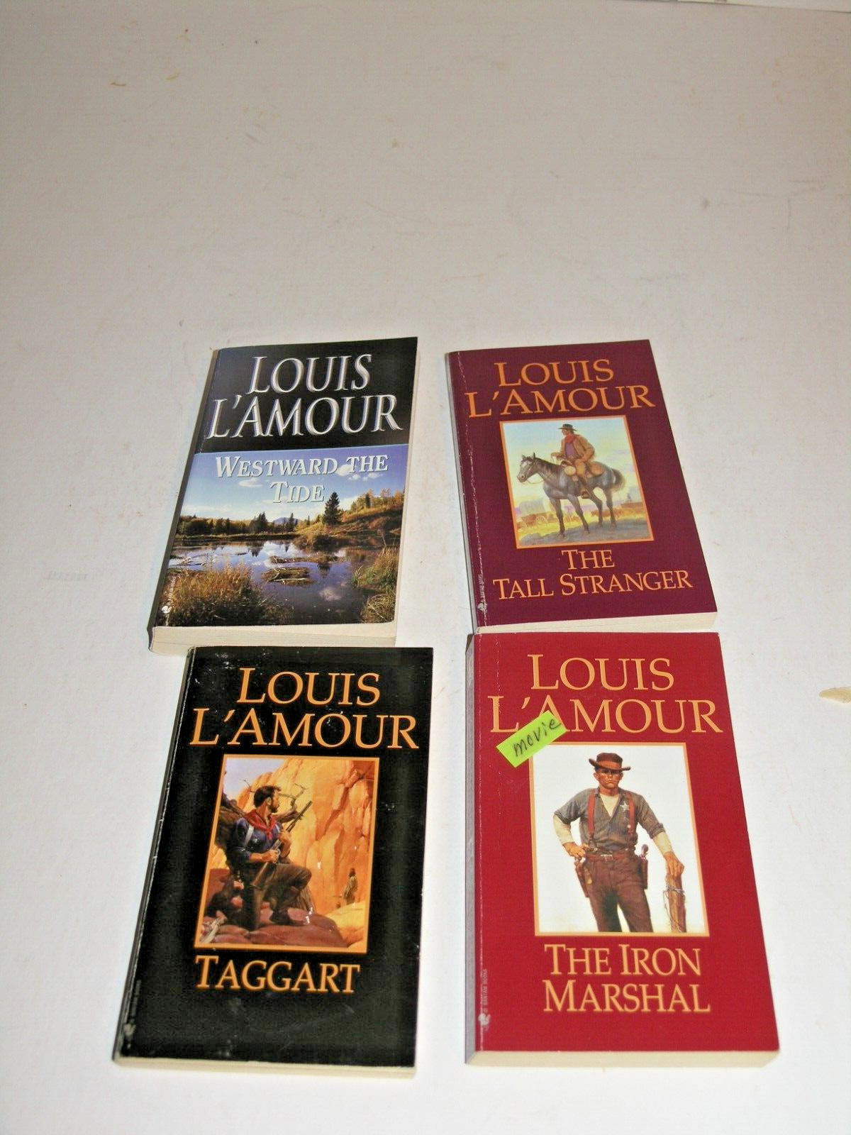 4 Louis L\'Amour 2005, 2008 & 2009 Reissue Bantam  Western Paperback  Books