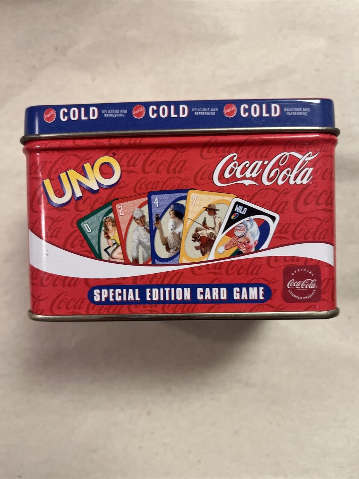 UNO Coca Cola Special Edition Card Game In a Deluxe Collector Tin Sababa Toys
