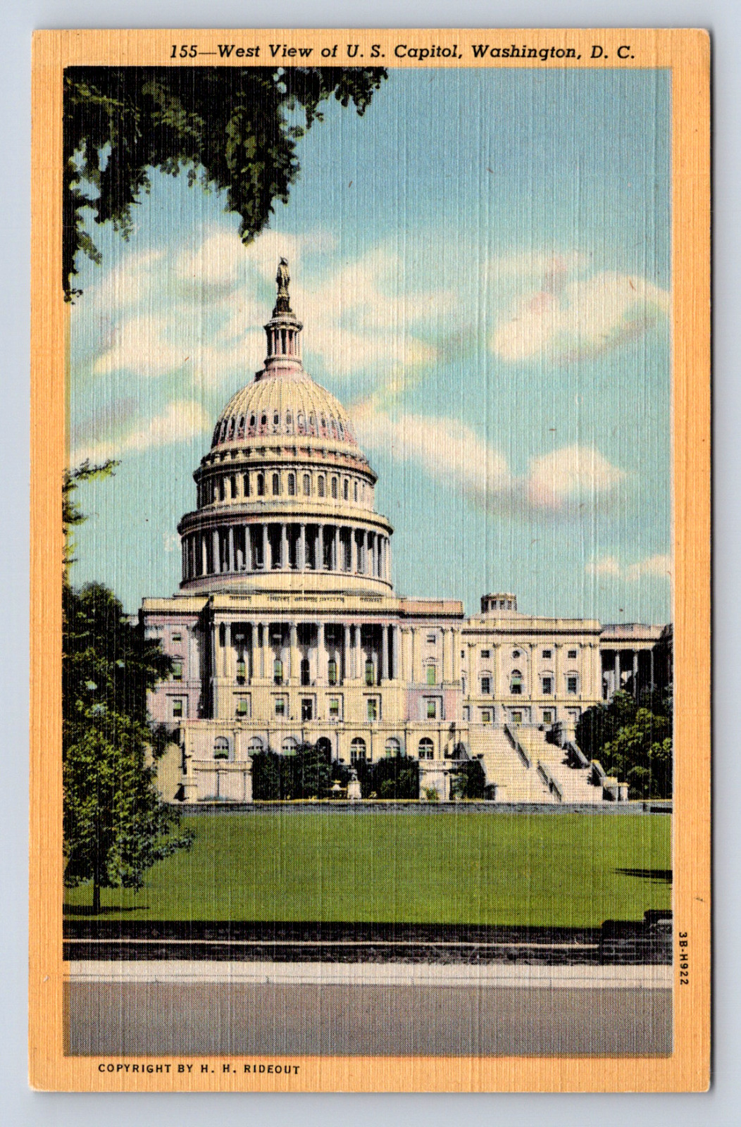 Vintage Postcard West View Capitol Washington DC