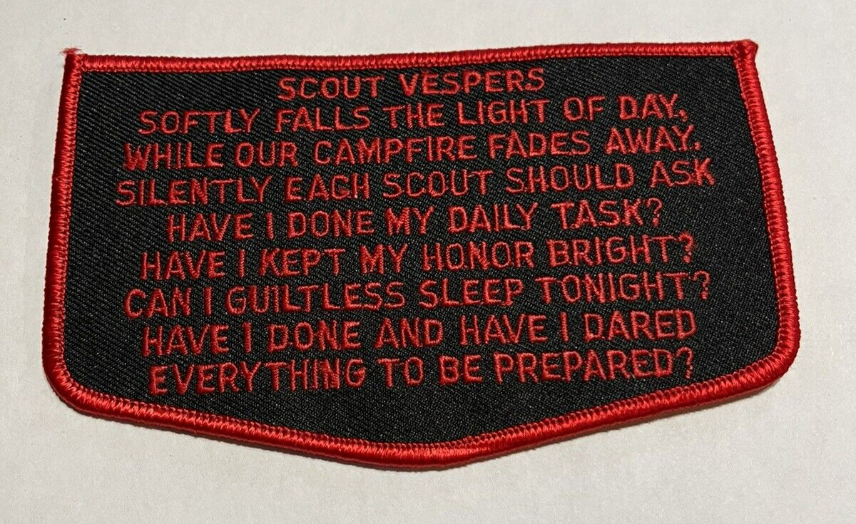Scout Vespers Flap Style Patch BSA Boy Scouts Scouting