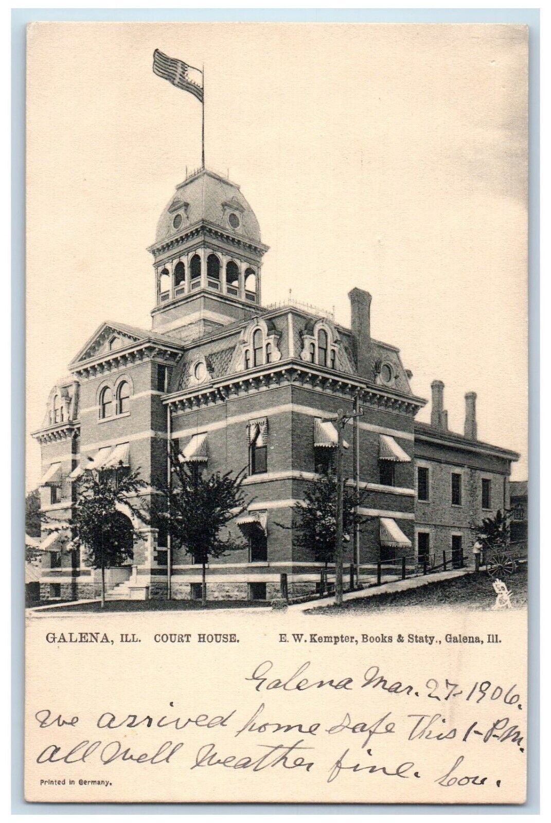 Galena Illinois Postcard Court House Exterior Building c1905 Raphael Tuck Sons