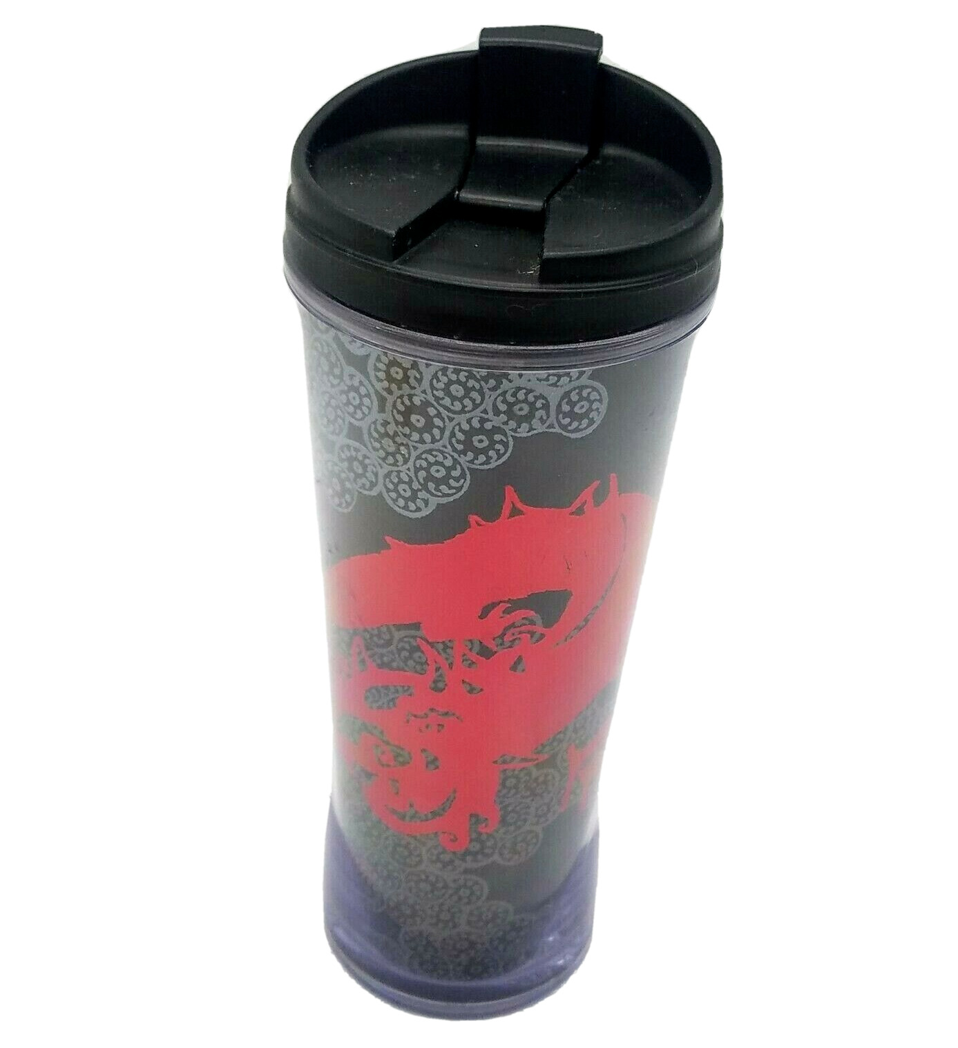 2009-11 Starbucks Coffee Chinese Dragon Lanterns Red Gray Travel Tumbler Mug Cup