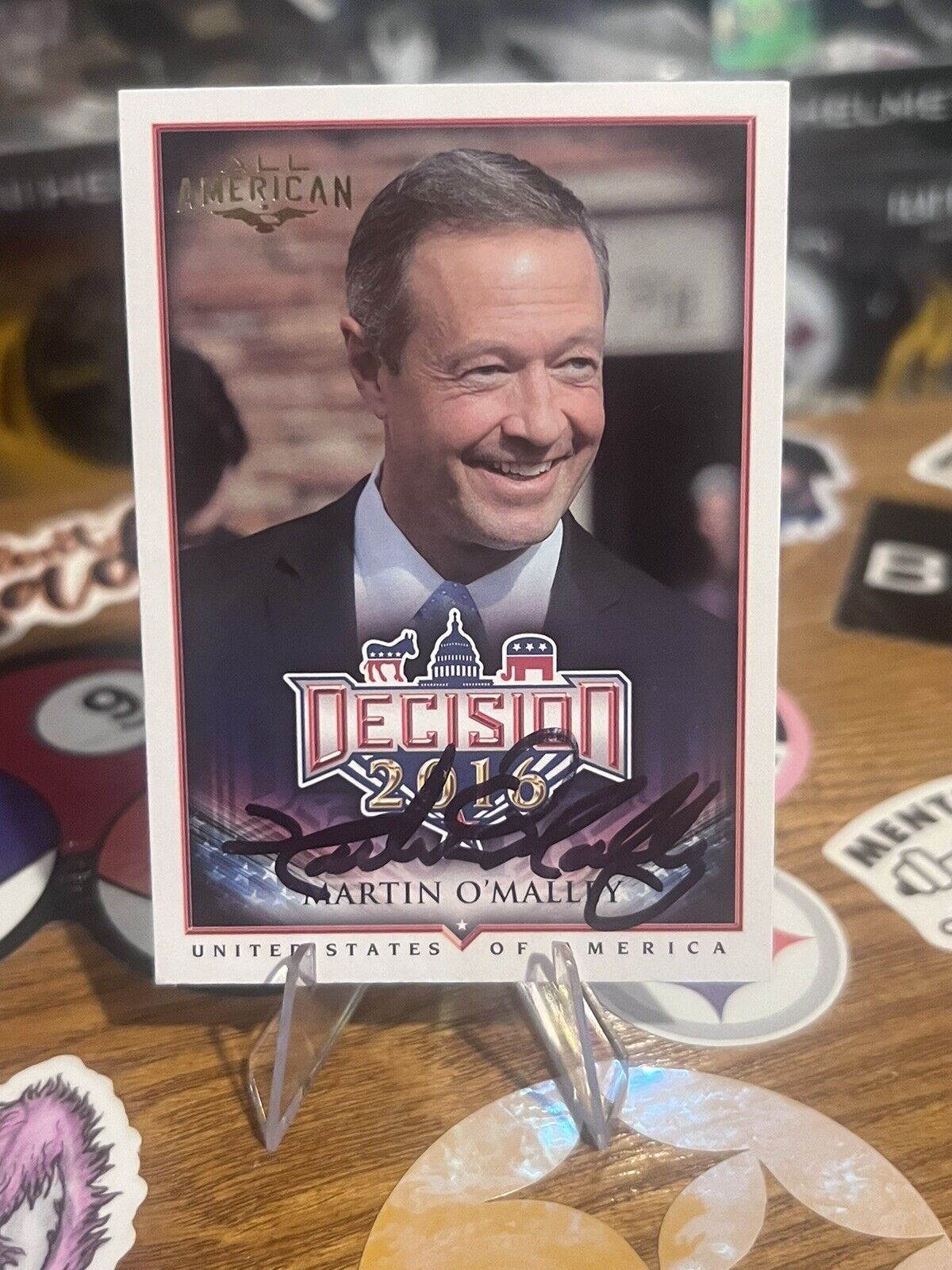 2016 Leaf Decision 2016 #18 Martin O'Malley PERSONAL AUTOGRAPH Presidential Race