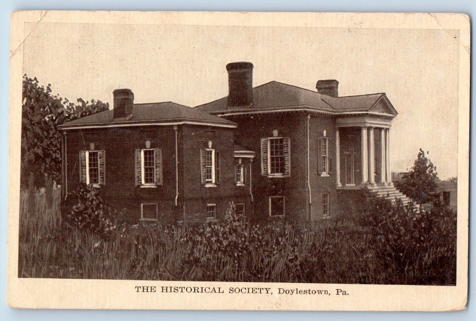 Doylestown Pennsylvania PA Postcard Historical Society Exterior Building c1914