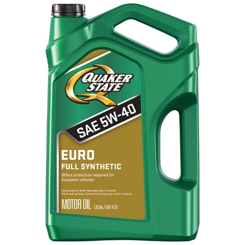 Quaker State Euro Full Synthetic 5W-40 Motor Oil, 5-Quart,NEW
