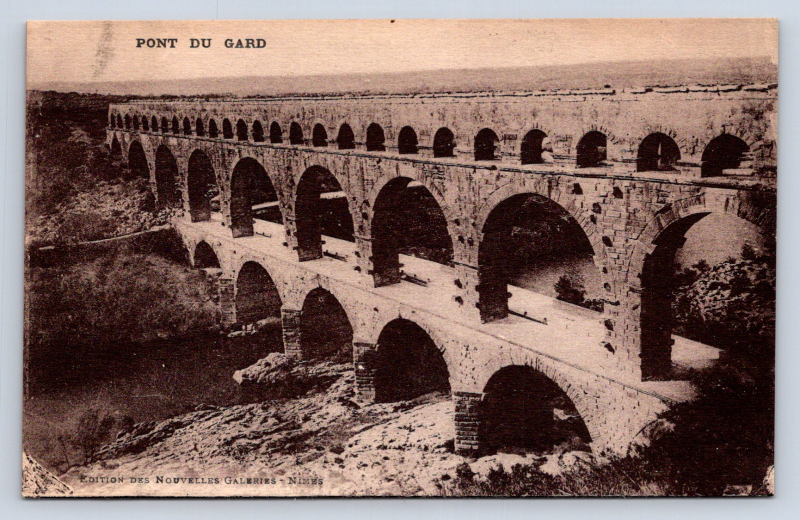 Vintage Postcard Pont Du Gard