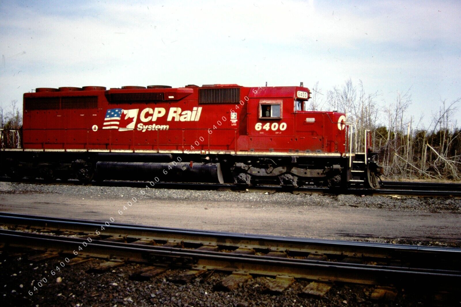 CP RAIL 6400 CANADIAN PACIFIC  〰️  ORIGINAL KODACHROME SLIDE @ SMITH FALLS '98