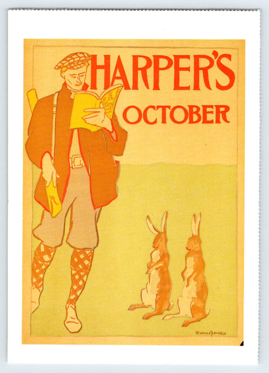 October 1894 Harper\'s Magazine Edward Penfield Reprint Postcard BRL18
