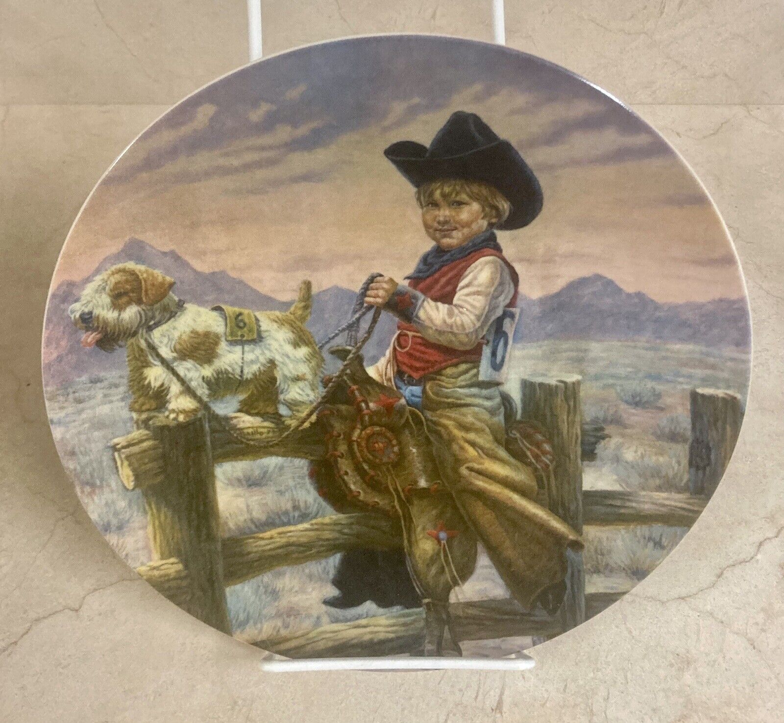 Vintage Rodeo Joe by Gregory Perrilo Decorative Plate Limited Edition 1981