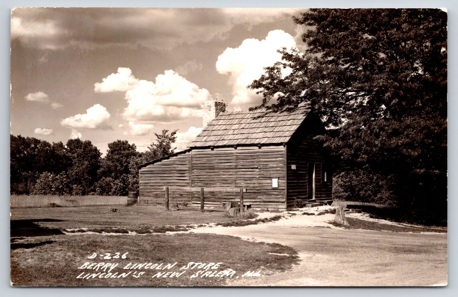 RPPC~Berry Lincoln Store Lincoln\'s New Salem Illinois~Real Photo Postcard