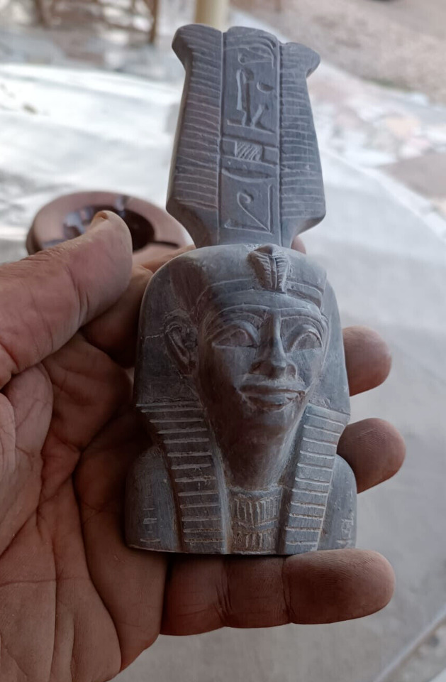 Rare Ancient Egyptian Antiquities Head King Tutankhamun Mask Egyptian BC