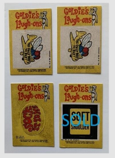 1968 Topps Goldie’s Laugh-ons sticker cards, Rowan & Martin's Laugh-In