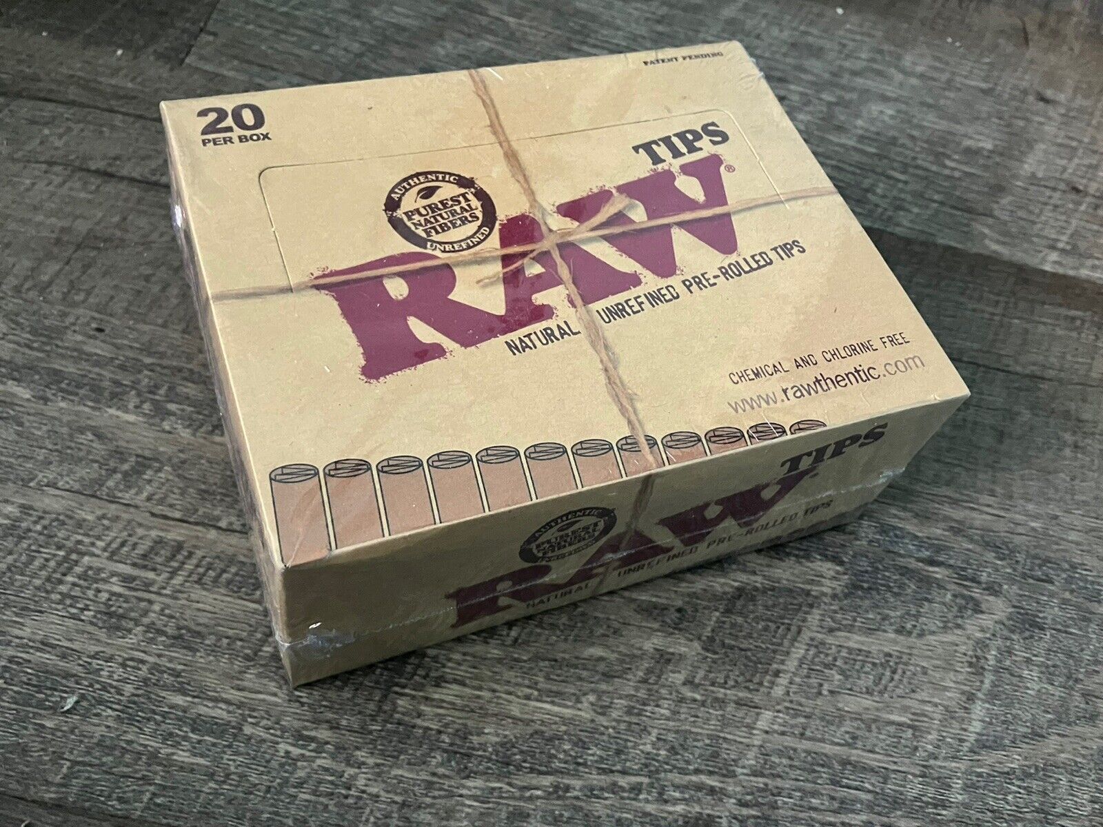 NEW FULL BOX RAW NATURAL UNREFINED PRE-ROLLED TIPS 20 PACKS (21 TIPS PER PACK)
