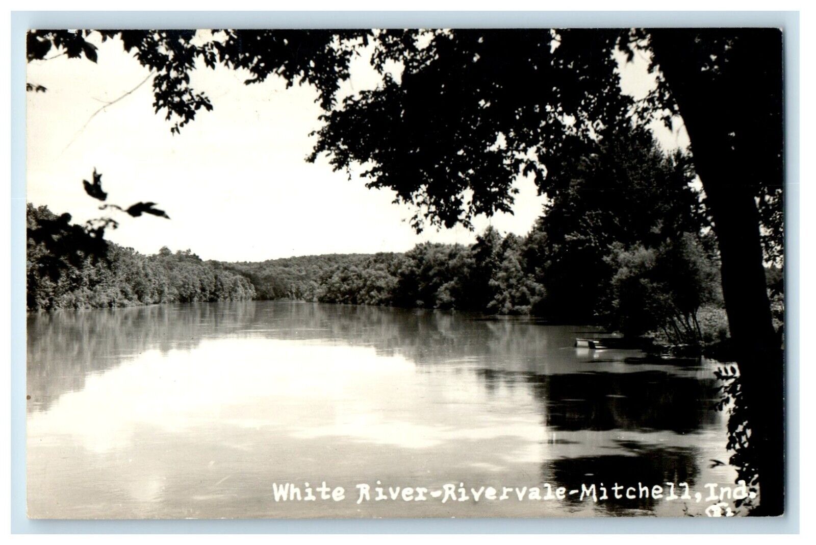 c1940\'s White River Rivervale Mitchell Indiana IN RPPC Photo Vintage Postcard