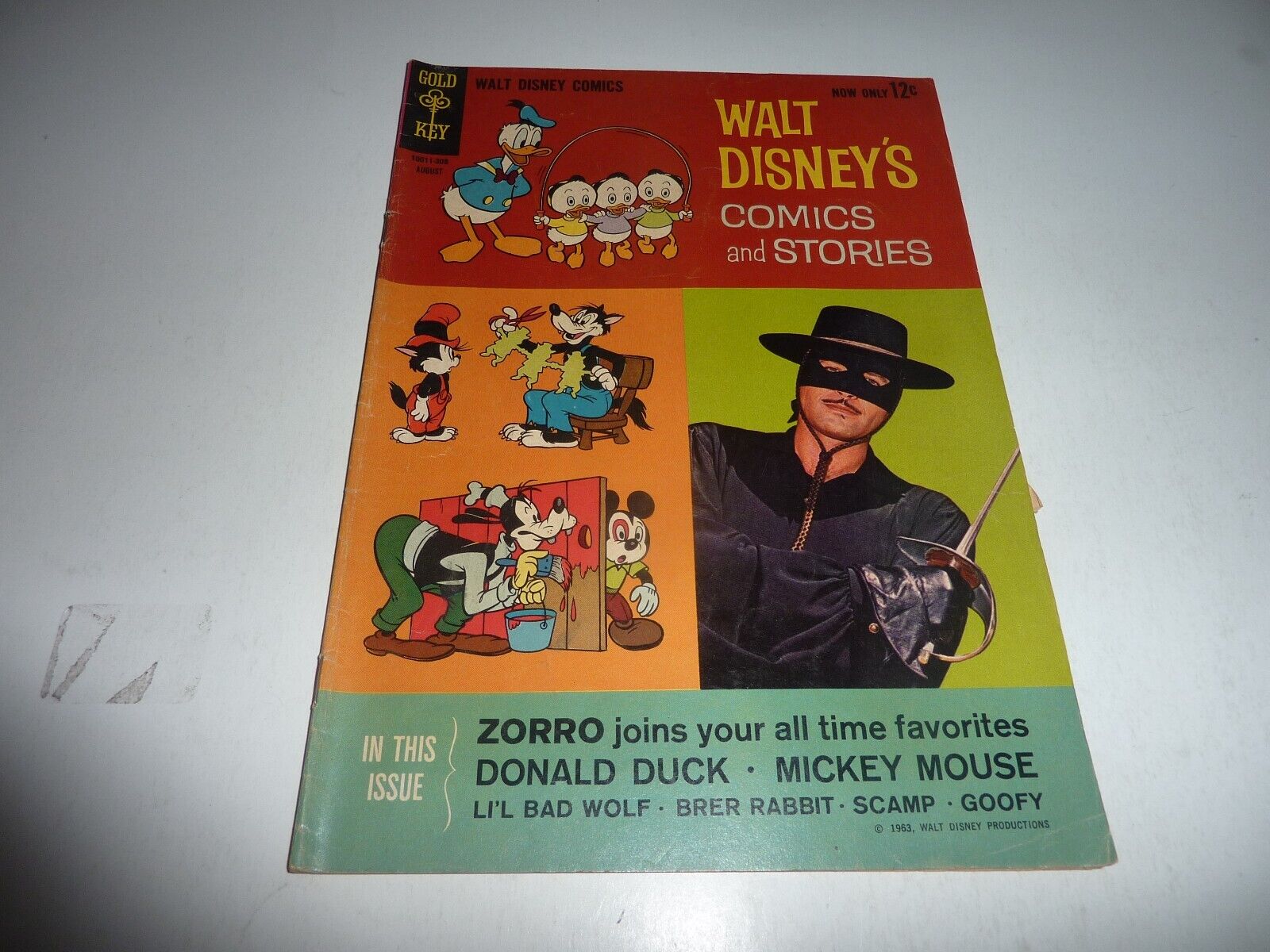 WALT DISNEY\'S COMICS AND STORIES V23 #11 (#275) 1963 Zorro Cover VG 4.0