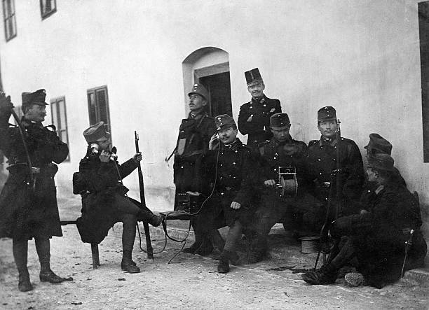 Austria Hungaria military Austrio hungarian soldiers of a signal u- Old Photo