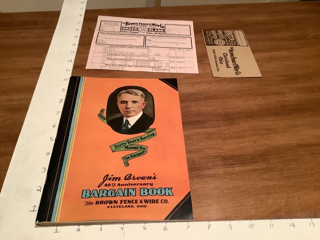 Original Vintage - 1929 Jim Brown\'s 40th anniv. BARGAIN BOOK - fence & wire 
