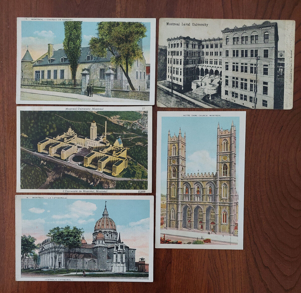 5 vintage postcards lot (early-mid 1900's); Canada Montreal Buildings