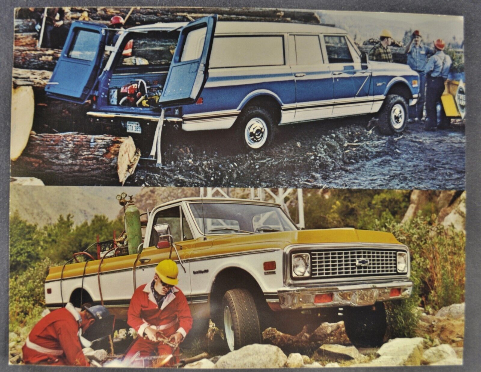 1972 Chevrolet Pickup Truck & Suburban Large Postcard Excellent Original 72