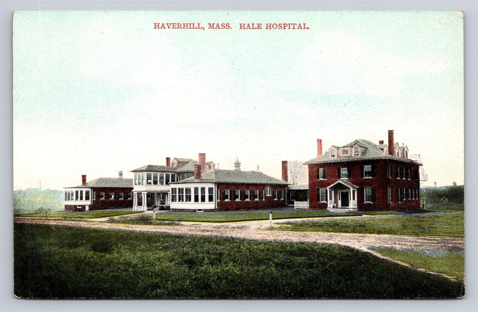 Hale Hospital Haverhill MA Massachusetts Old Vintage Postcard View 1910s
