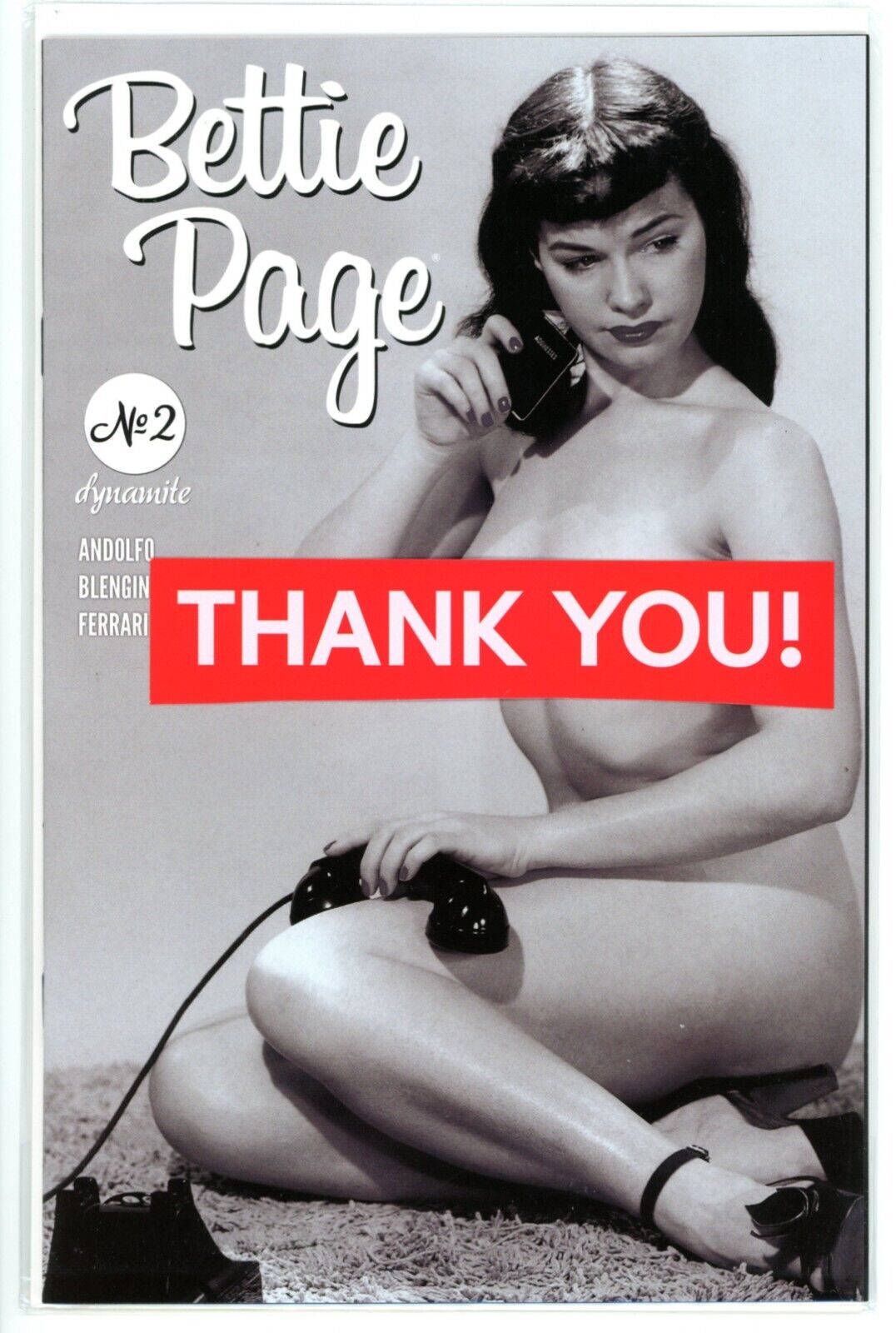 Bettie Page #2  |   Cover K  |   Black Bag Photo  |    NM 🔥NO STOCK PHOTOS USED