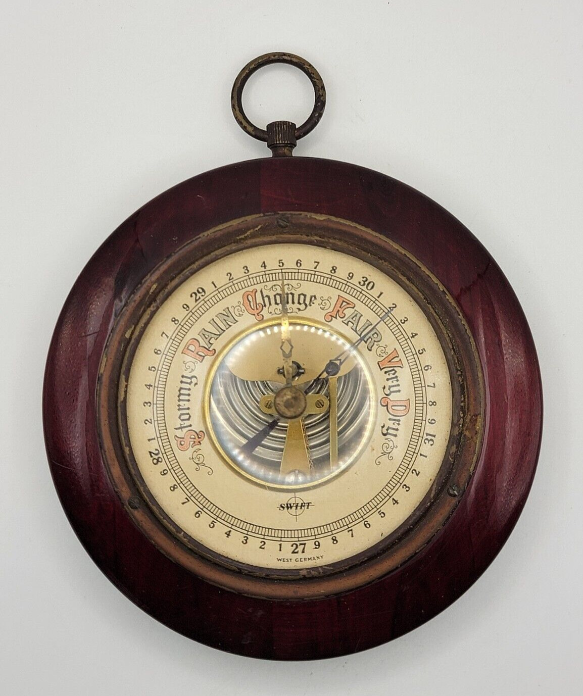 Vintage Wooden Barometer  Swift West Germany