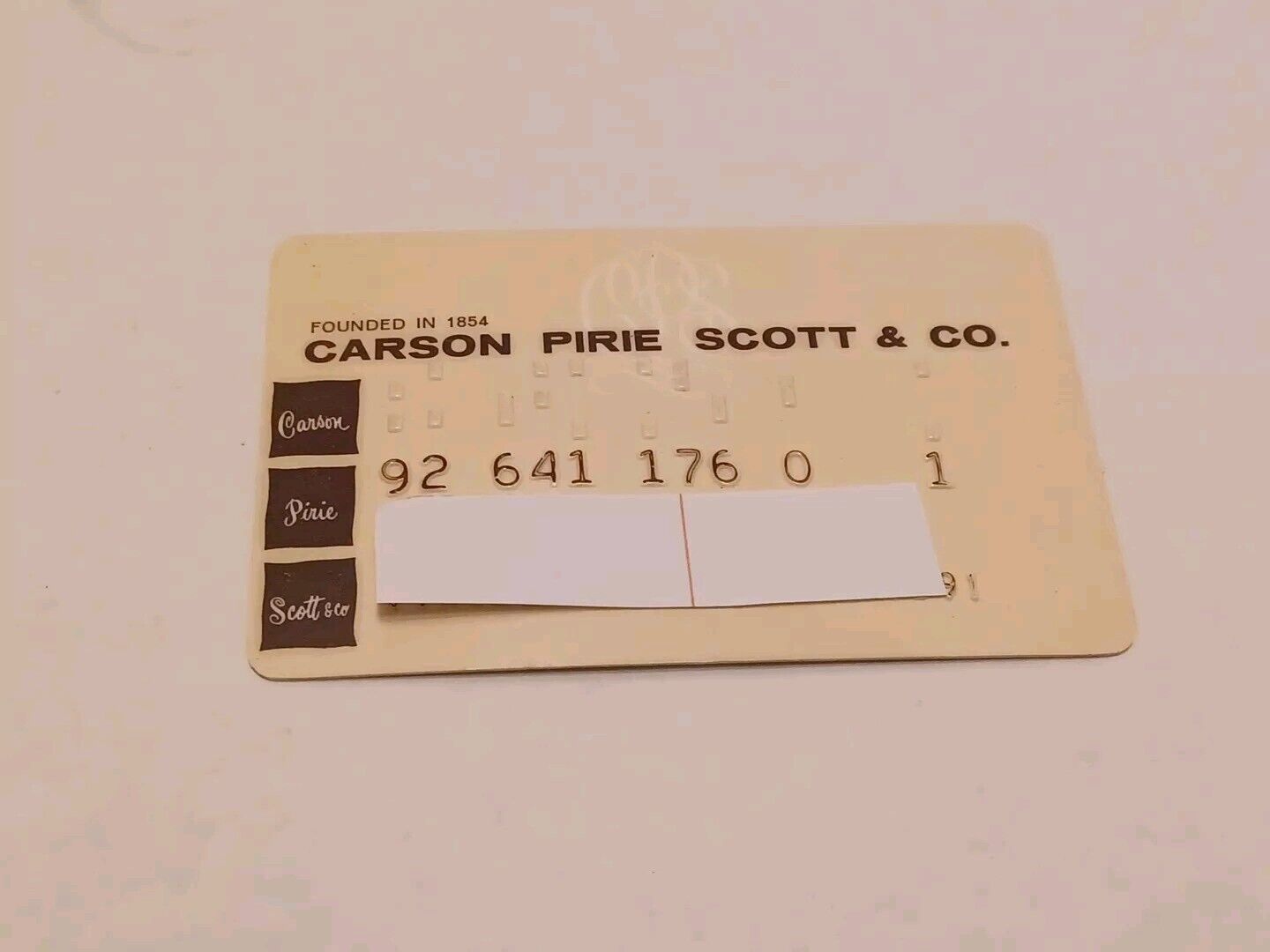 Vintage CARSON PIRIE SCOTT & CO DEPARTMENT STORE CHICAGO O\'HARE CREDIT CARD