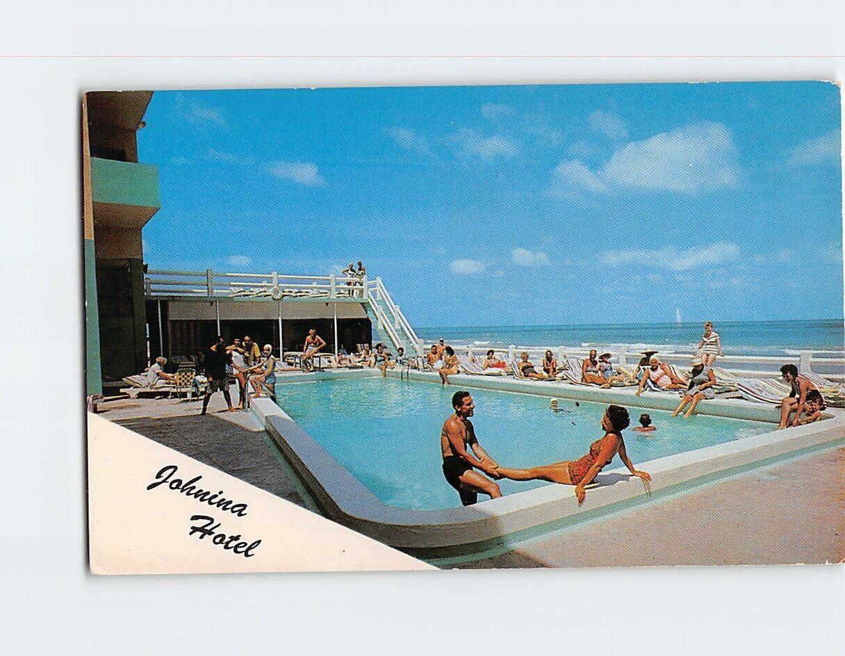Postcard Pool & Ocean View Johnina Hotel Miami Beach Florida USA