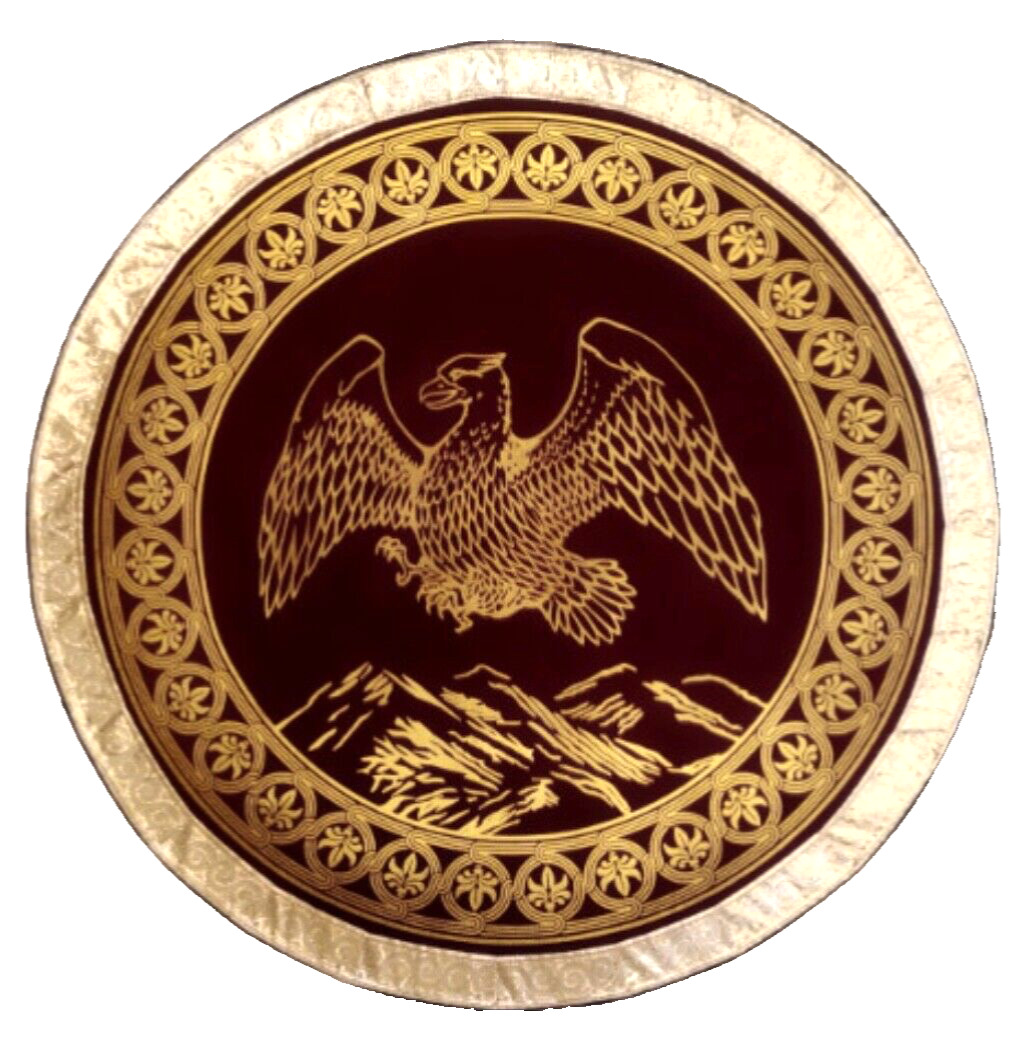 Orthodox Christian Church Bishop eagle orlets plate velvet 60 diameter