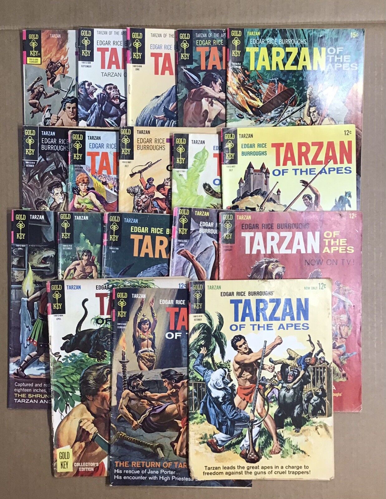Tarzan ~ 18 Gold Key Comics 1963 – 1972 ~ Edgar Rice Burroughs ~ Low Grade