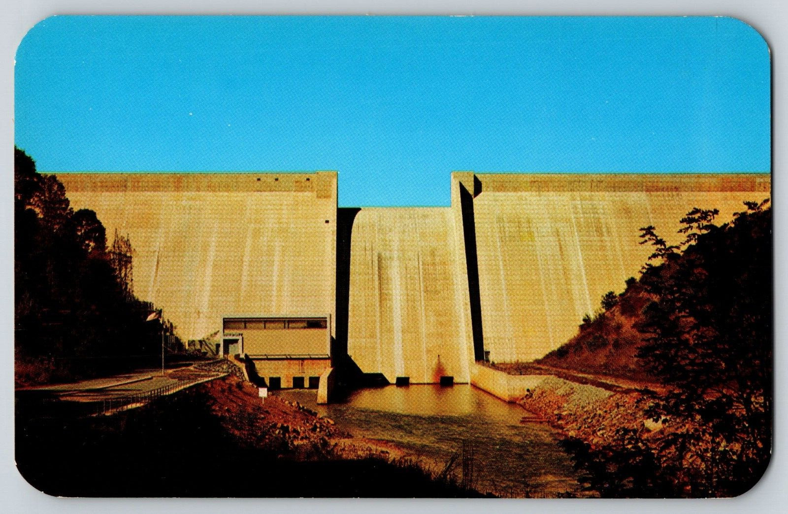 Postcard Philpott Dam Bassett Virginia Fairystone State Park Chrome