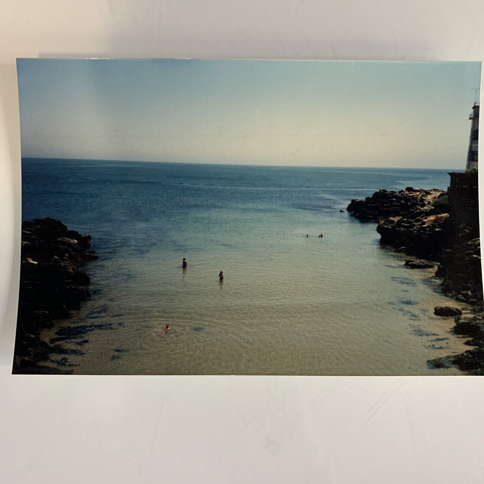 Ocean Shore Water International Travel Color Vintage Photograph Real Photo
