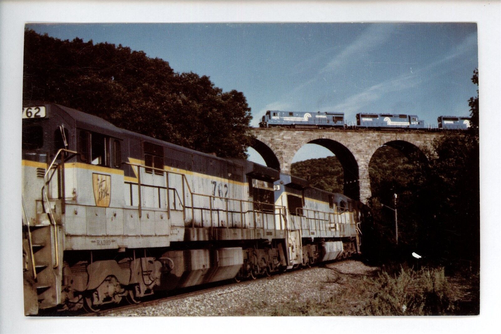 Train Railroad postcard Conrail BUOI Starrucca Viaduct Lanesboro Pennsylvania PA