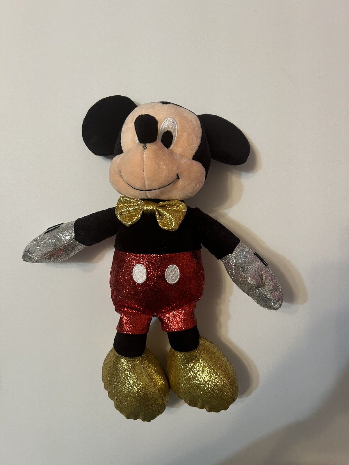 TY Sparkle Disney Mickey Mouse Stuffed Animal Plush Glitter