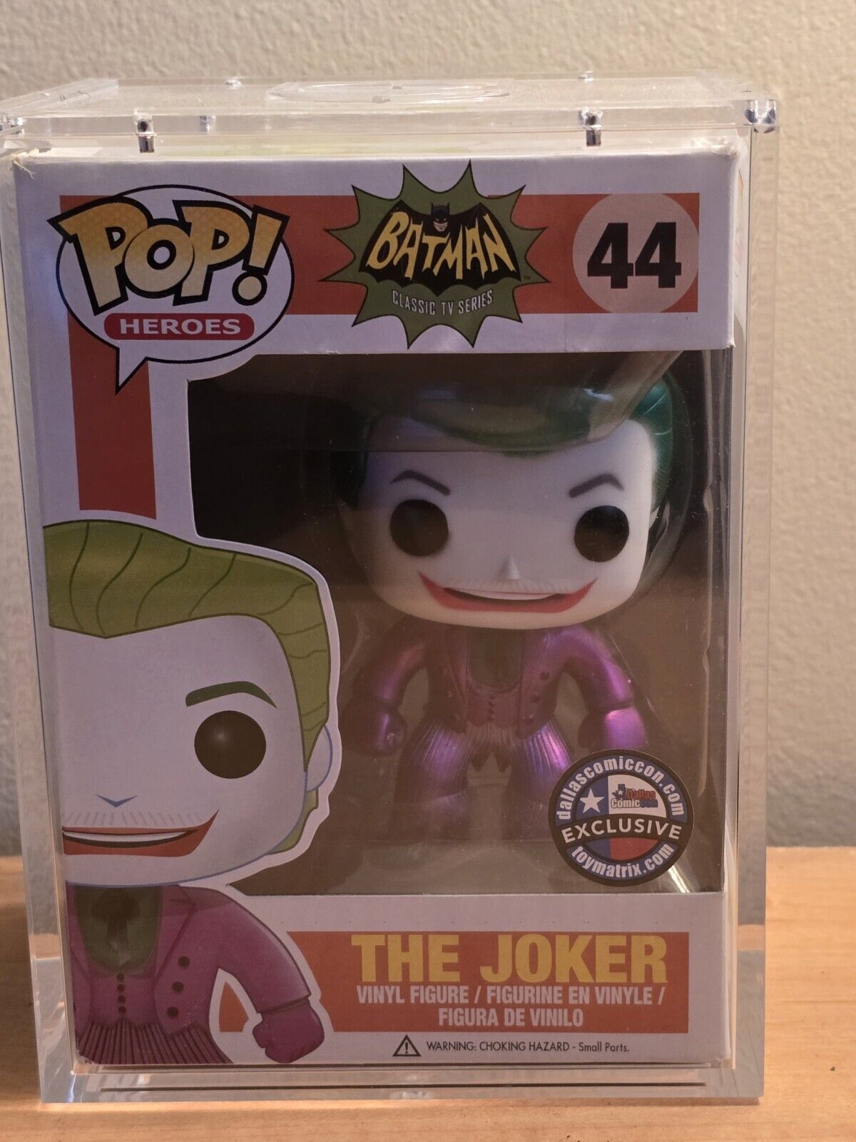 Funko Pop The Joker #44 Metallic Dallas Comic Con Batman Classic - Damaged Box 