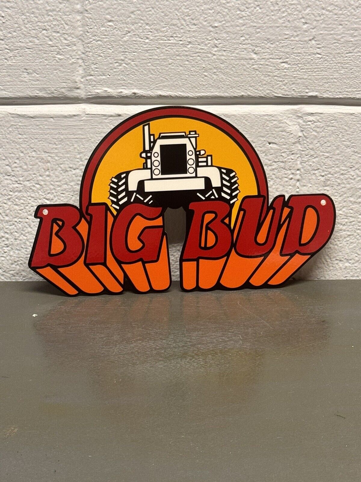BIG BUD Thick Metal Magnet Farm Service Gas Oil Tractor Diesel Sign Garage