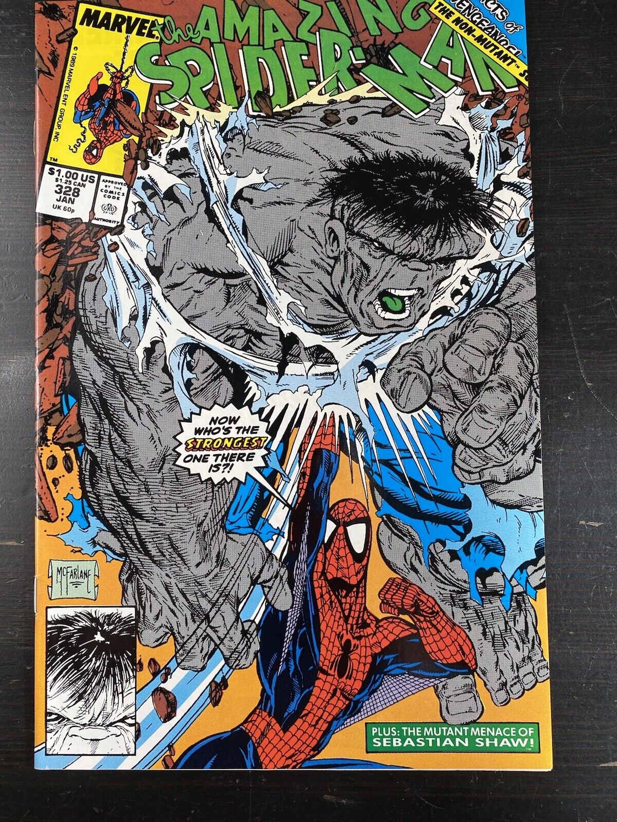 Amazing Spider-Man #328 Marvel 1990 vs THE HULK