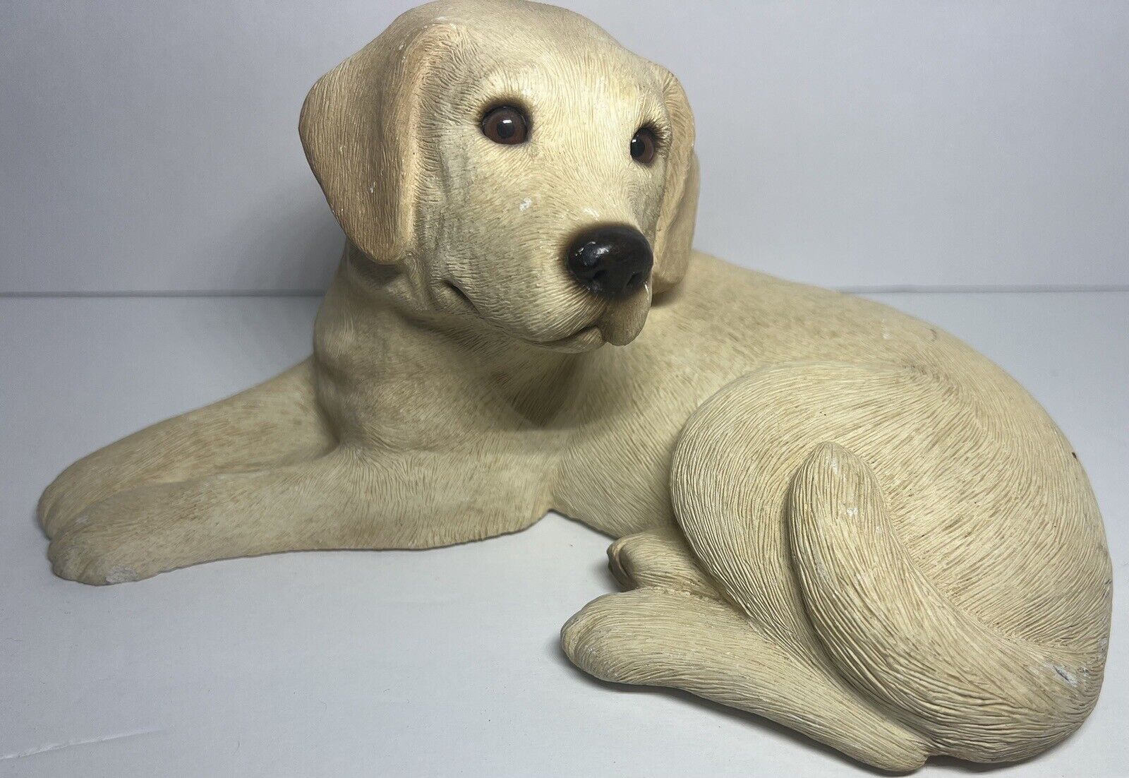 Sandicast Dog Figures 1998 Golden Lab Dog Statue Heavy Made in USA